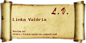 Linka Valéria névjegykártya
